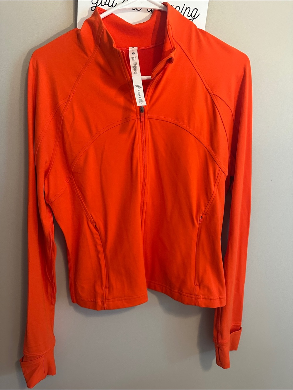 lululemon athletica Bright Orange Full-Zip Hoodie
